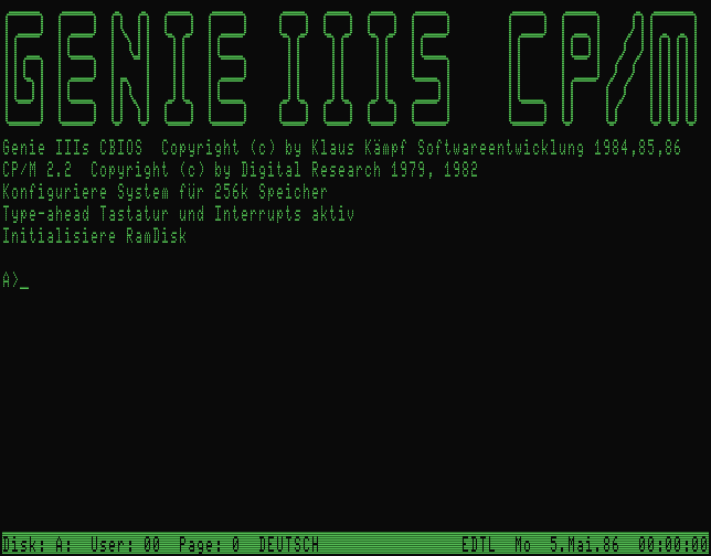 Genie IIIs CP/M 2 Klaus Kaempf