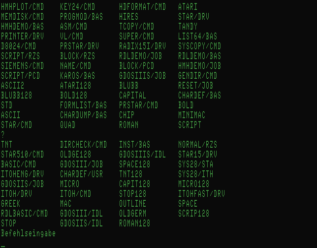 GDOS 2.4 masterdisk 80z Modus