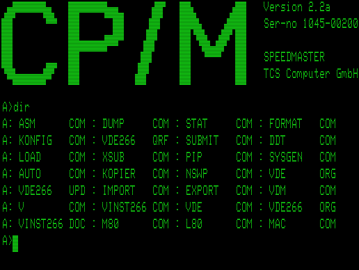 speedmaster CP/M by Thomas Holte