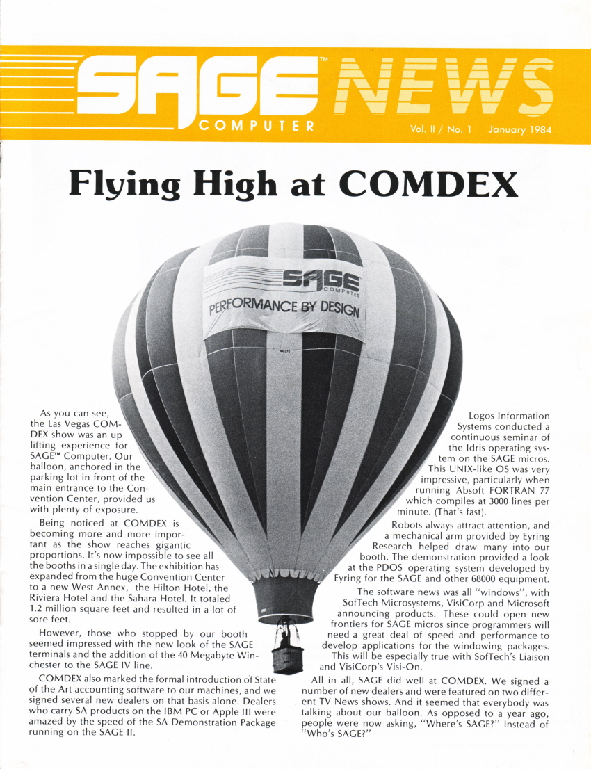 Sage News January 1984