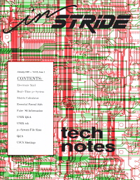 In Stride tech notes January 1986